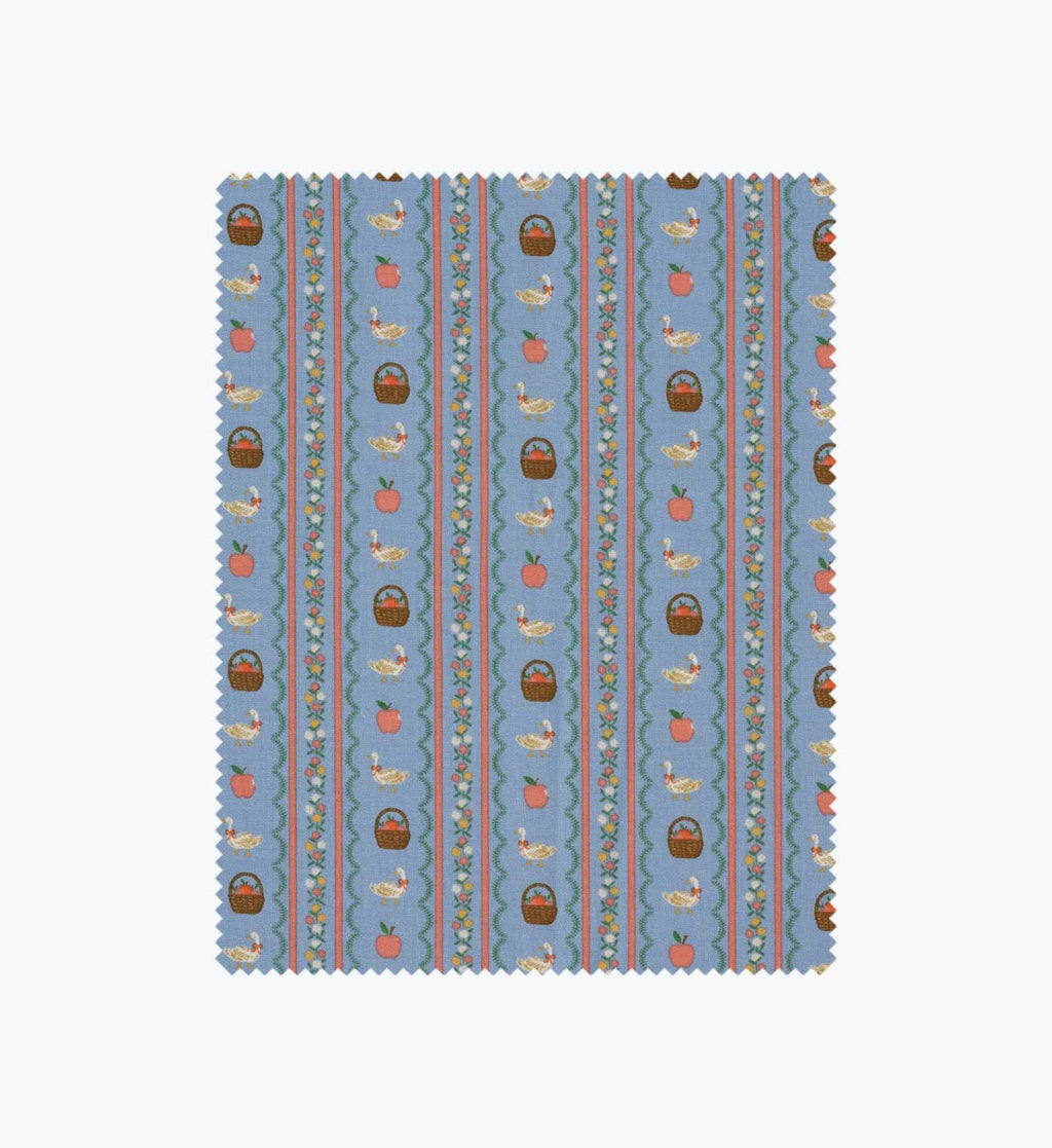 Farmhouse Stripe Cotton Fabric - Slate