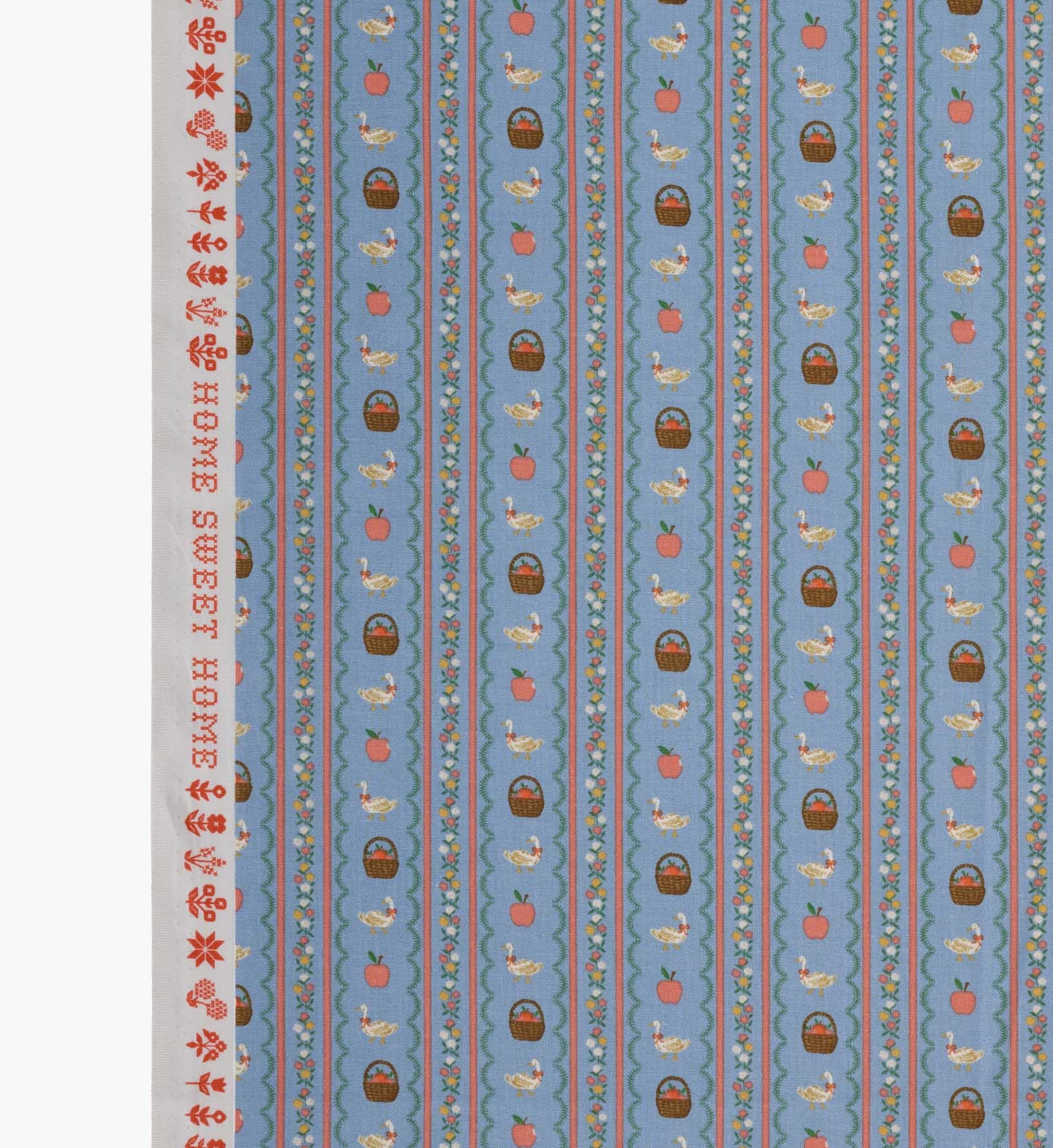 Farmhouse Stripe Cotton Fabric - Slate