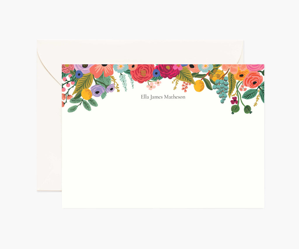 Floral Personalized Stationery  - Garden Party