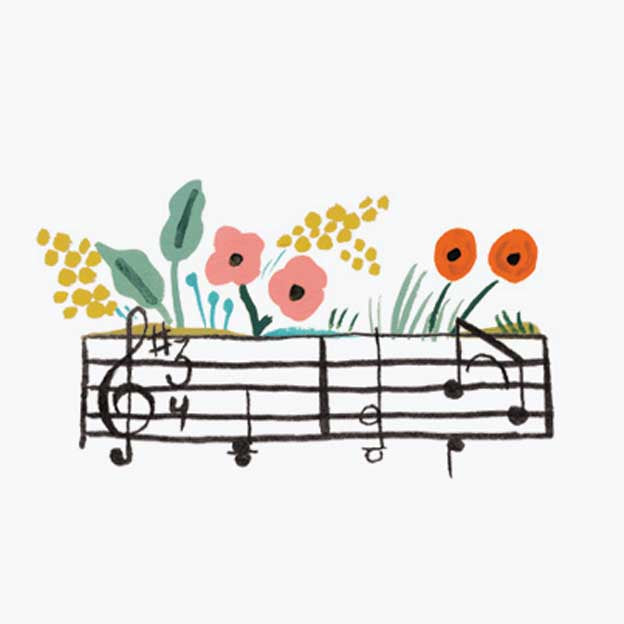 Arts Personalized Stationery  - Music Notes