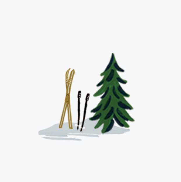 Activities Personalized Stationery  - Skis