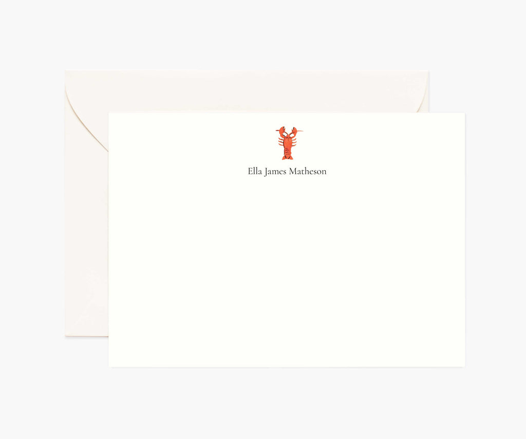 Animals Personalized Stationery  - Lobster