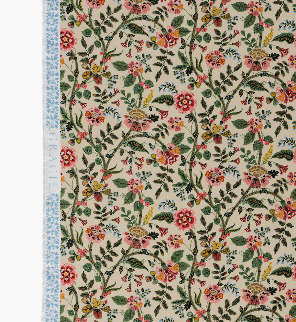 Gracie Rayon Fabric - Linen