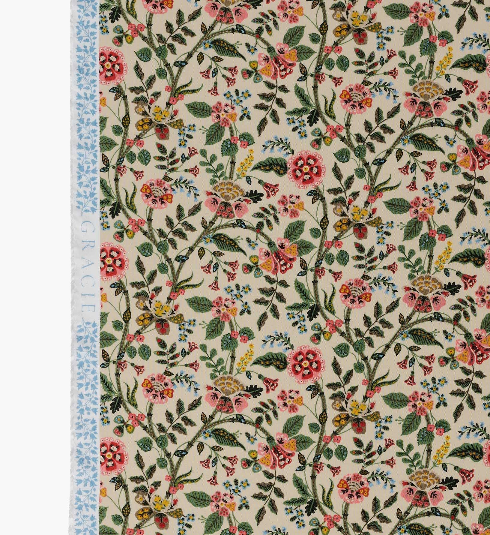 Gracie Rayon Fabric - Linen