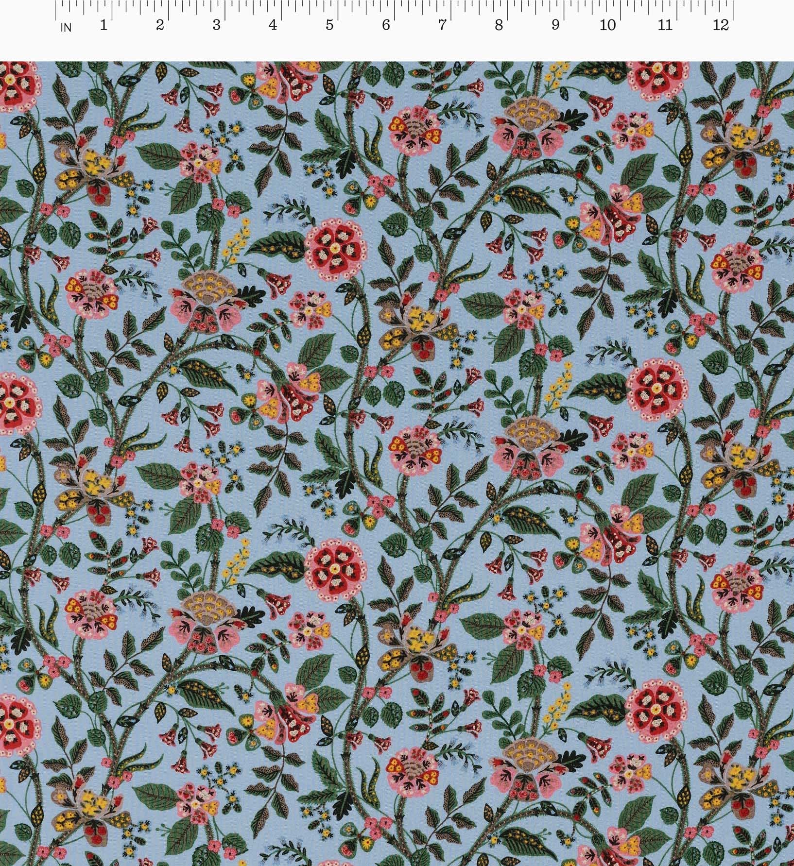 Gracie Rayon Fabric - Slate