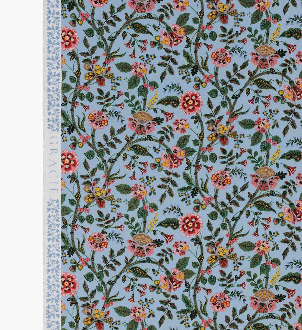 Gracie Rayon Fabric - Slate