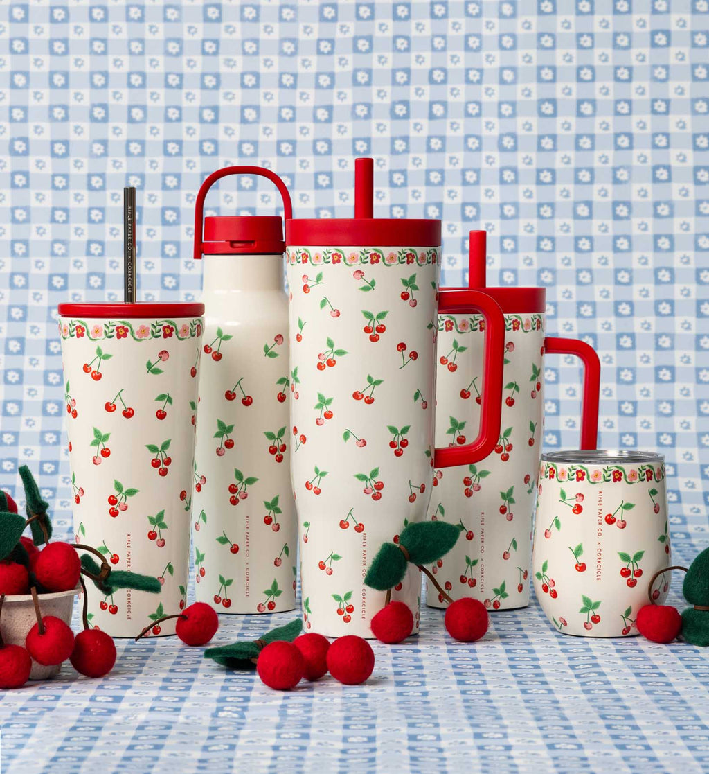 Stemless Wine Cup - Cherries