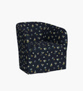 Pembroke Swivel Chair - Ditsy Dahlia Navy