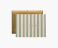 Cabana Stripe Birthday Card - Single Card