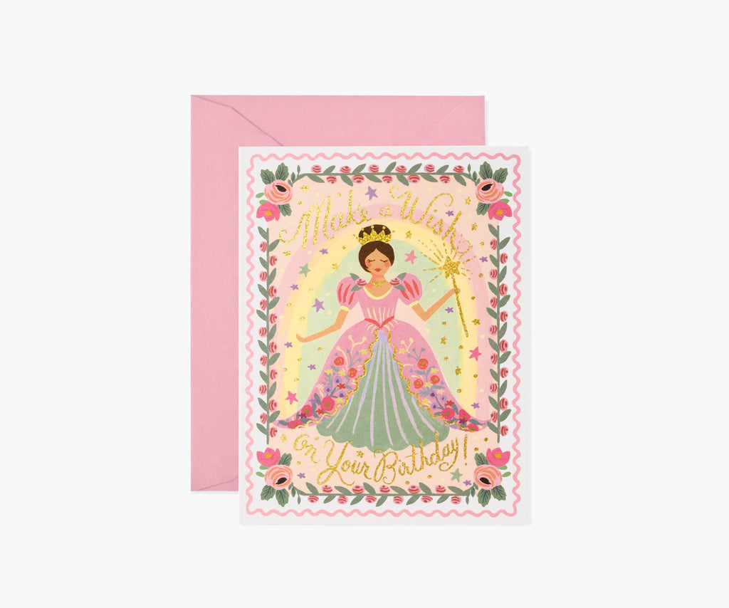 Princess Birthday Card - Single Card