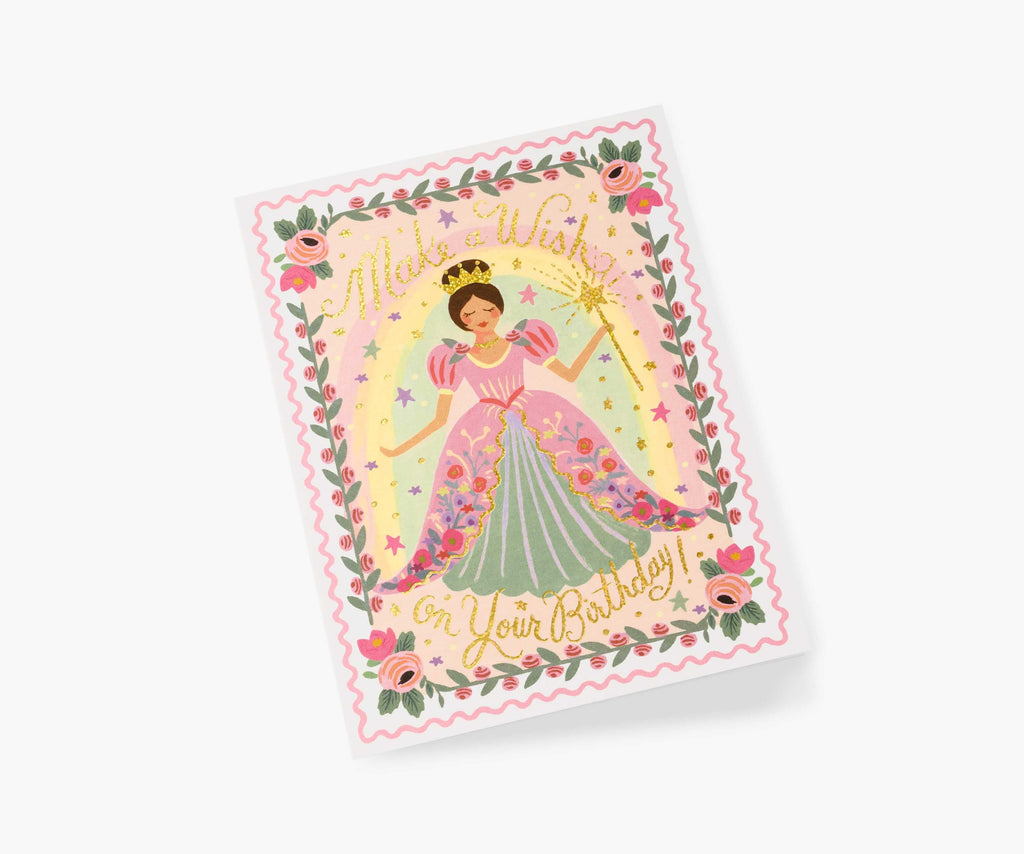 Princess Birthday Card - Single Card