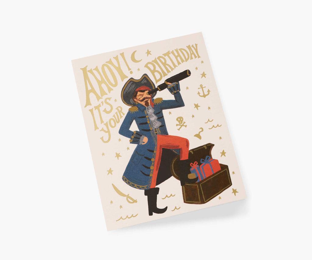 Pirate Birthday Card - Single Card
