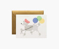 French Poodle Birthday Card - Single Card