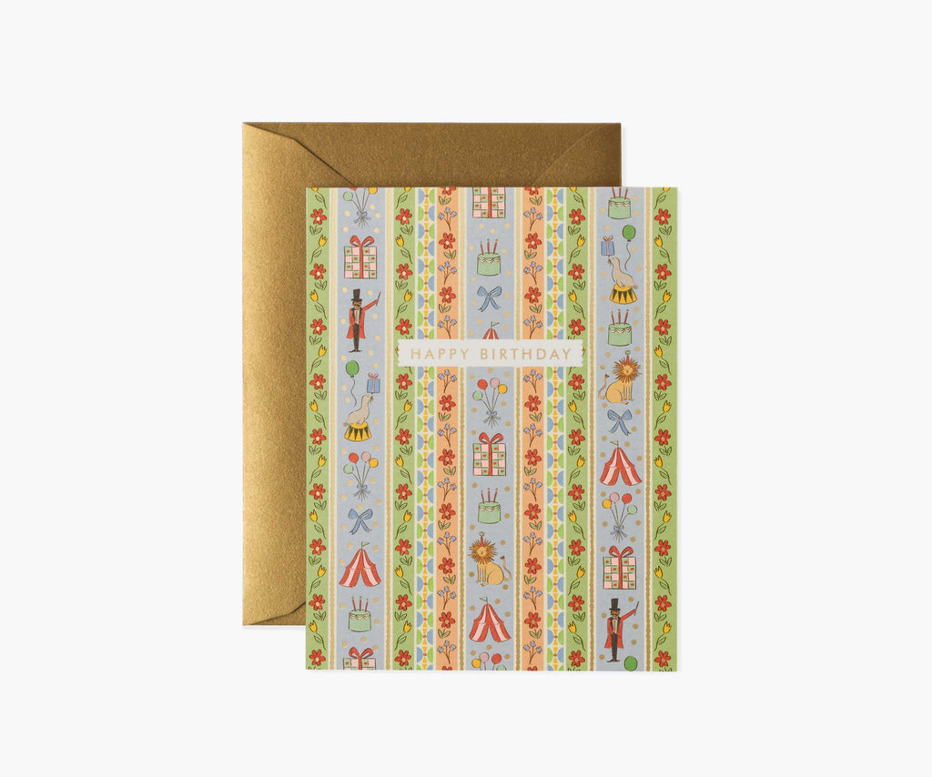 Carnival Birthday Card - Single Card