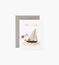 Sailboat Birthday Card - Single Card