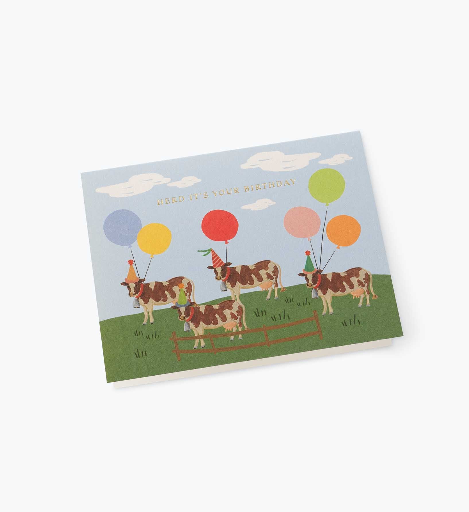Herd It's Your Birthday Card - Single Card