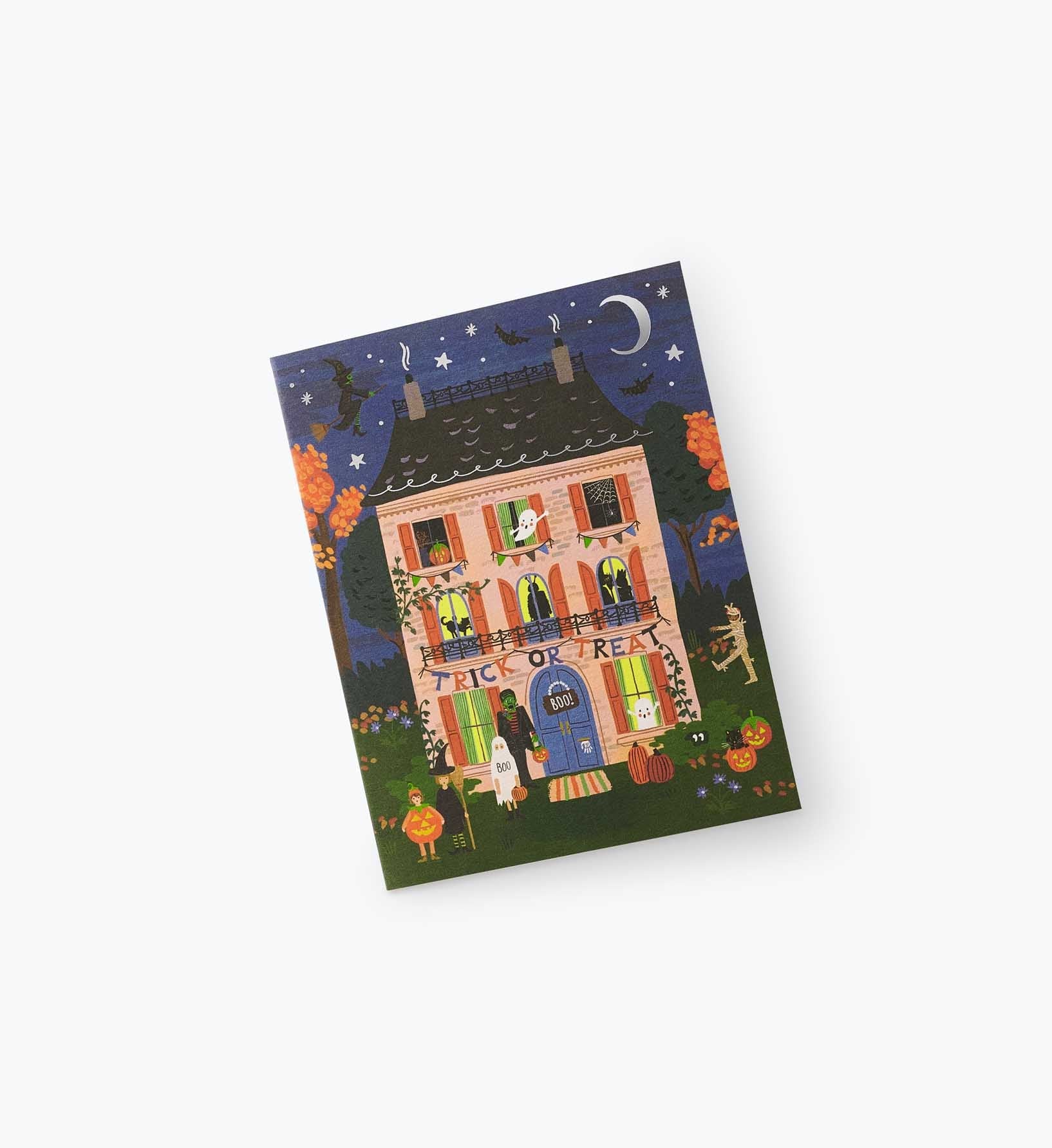 Haunted House Halloween Card - Single Card
