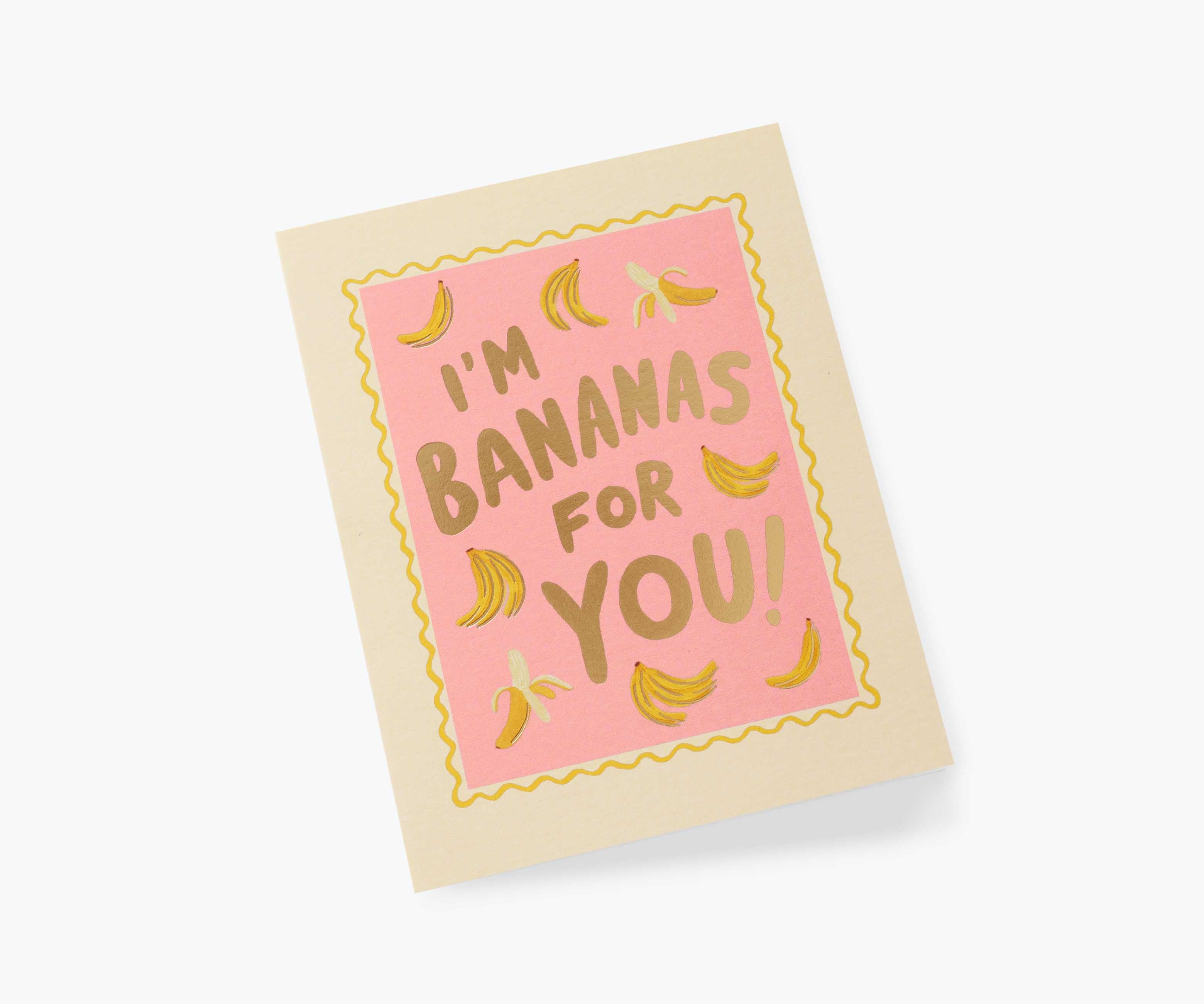 Bananas For You Love & Friendship Card - Single Card