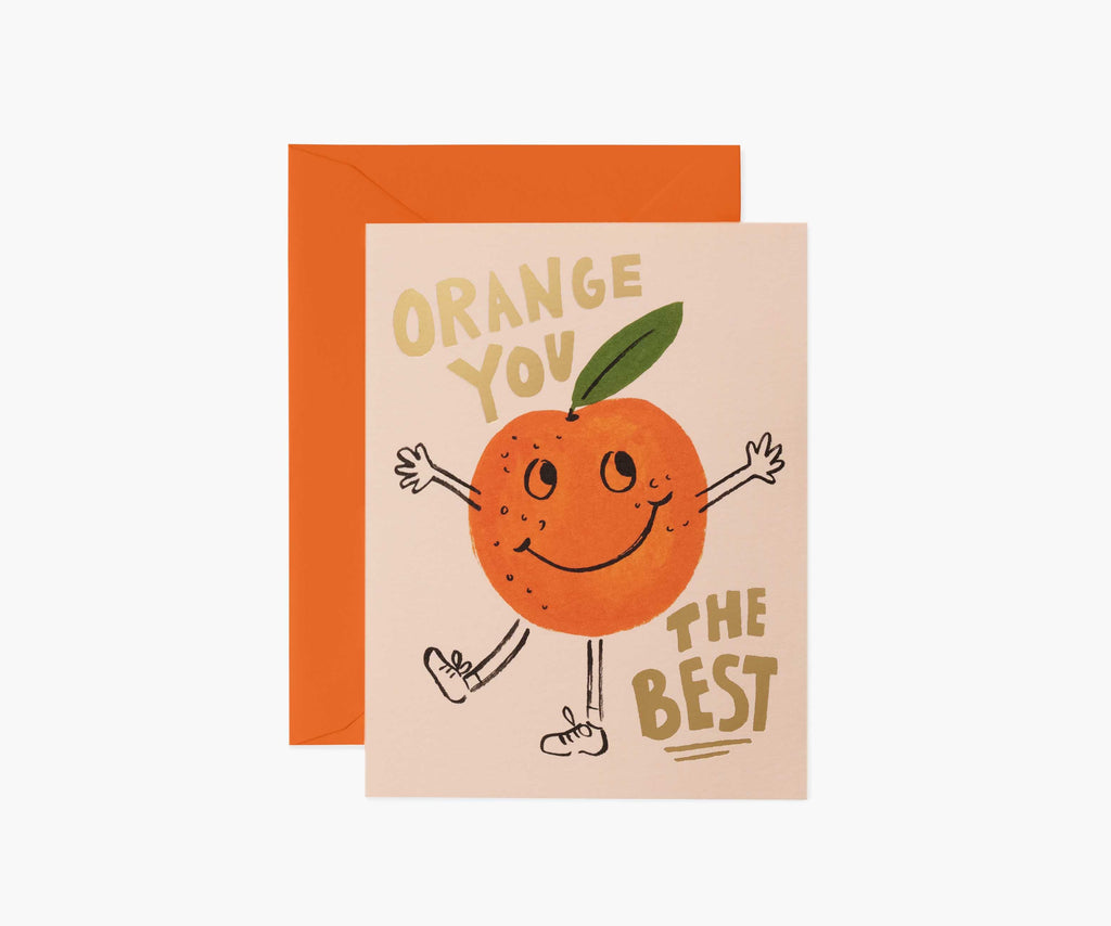 Orange You The Best Love & Friendship Card - Single Card