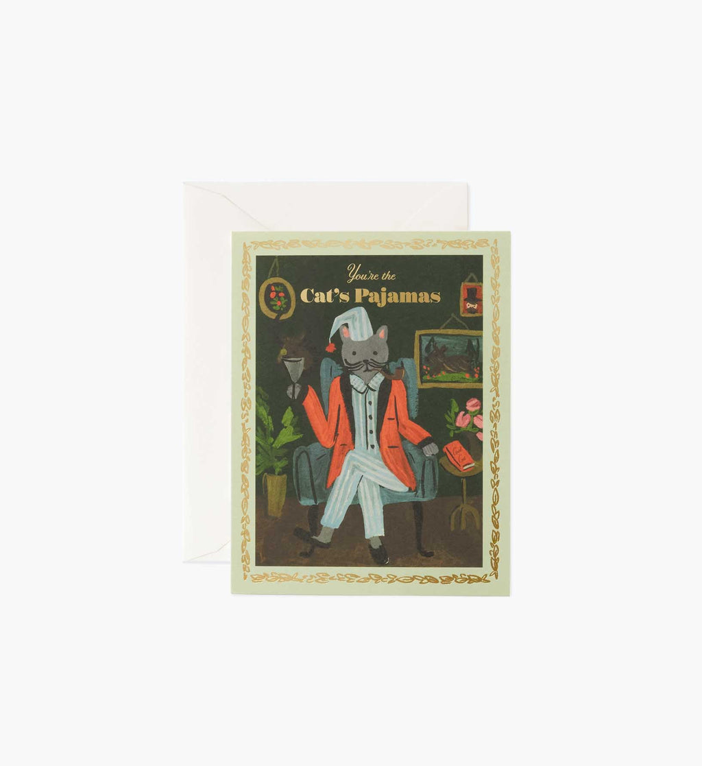 You're the Cat's Pajamas Love & Friendship Card - Single Card