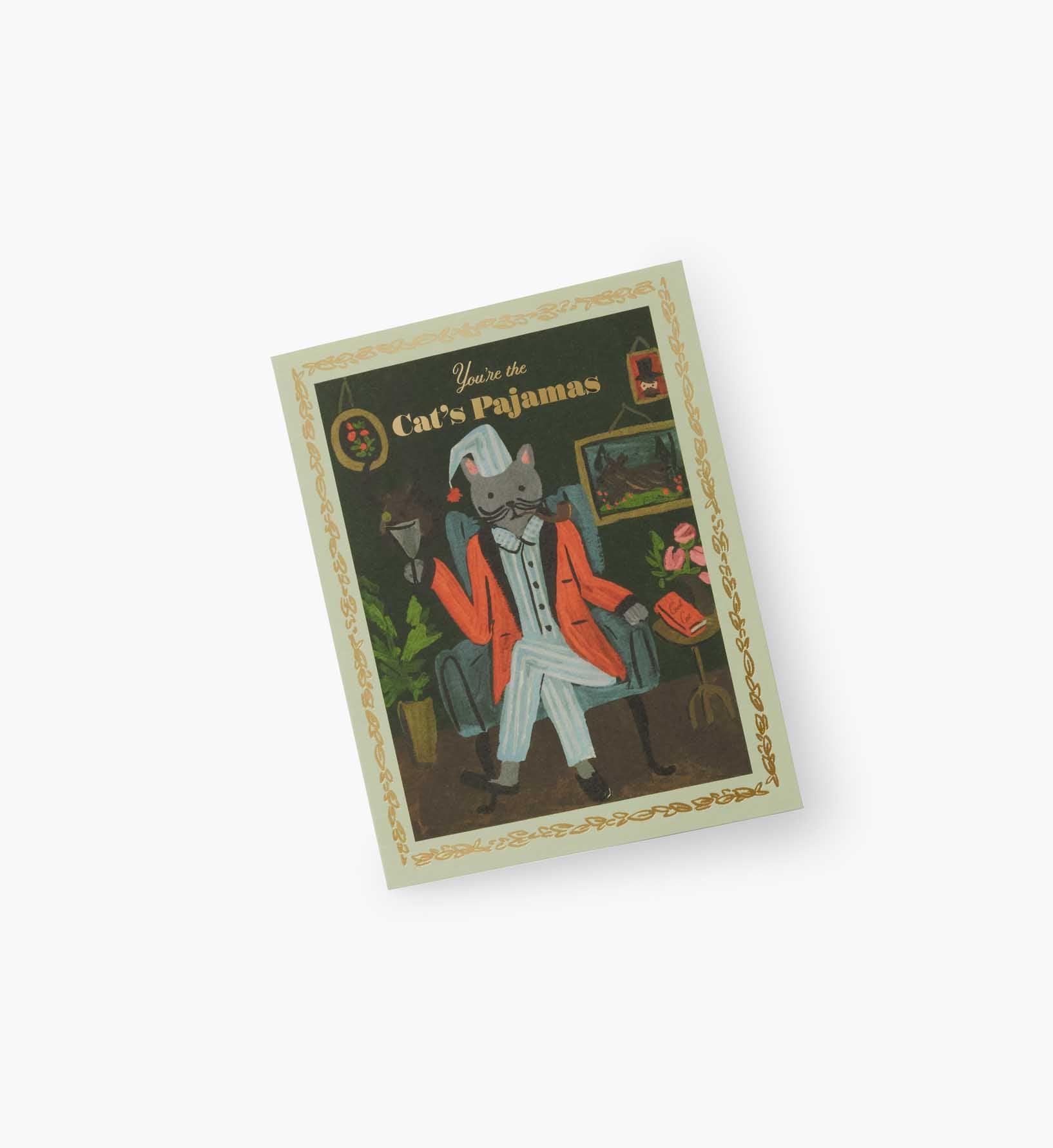 You're the Cat's Pajamas Love & Friendship Card - Single Card