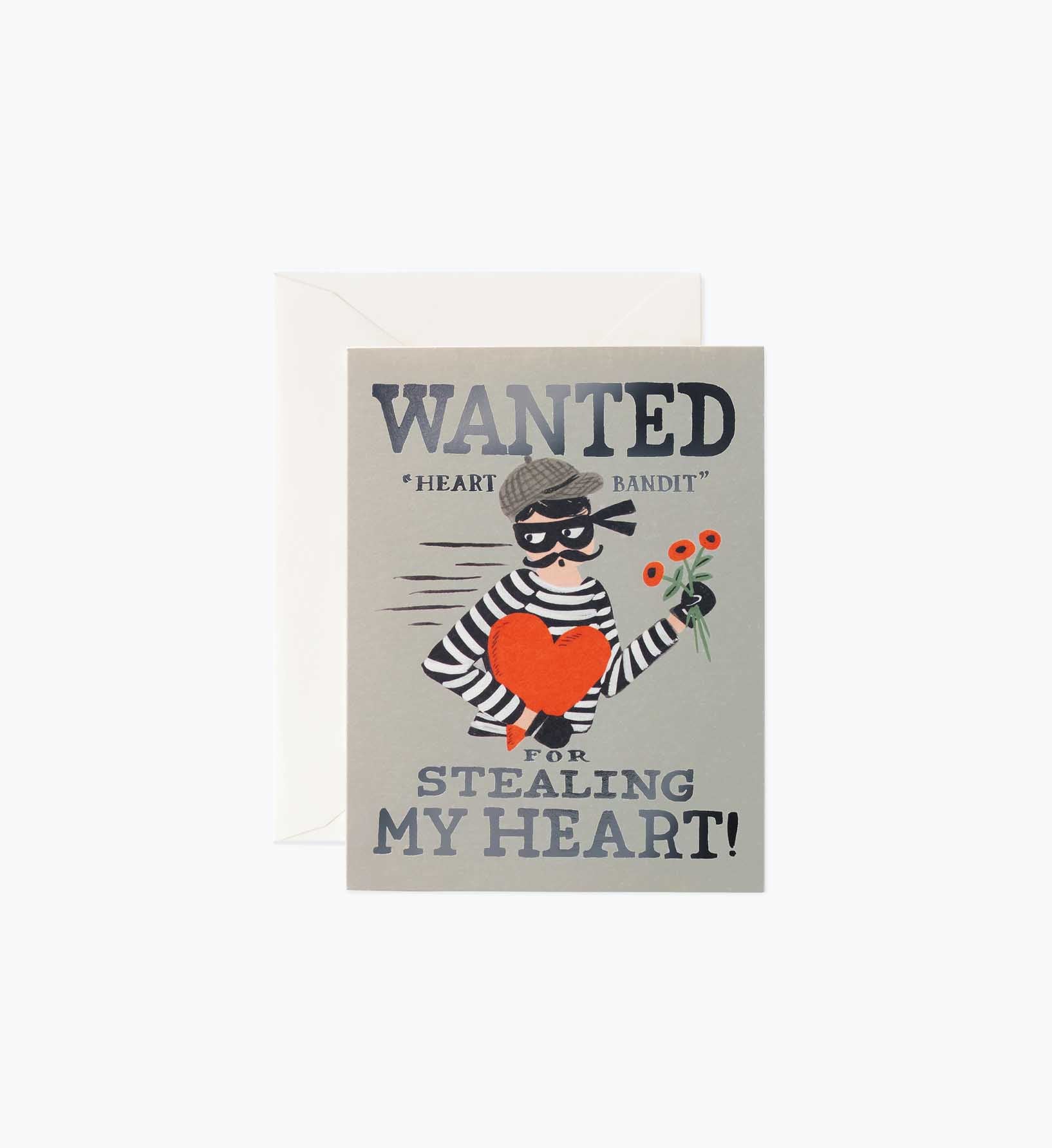 Heart Bandit Silver Love & Friendship Card - Single Card
