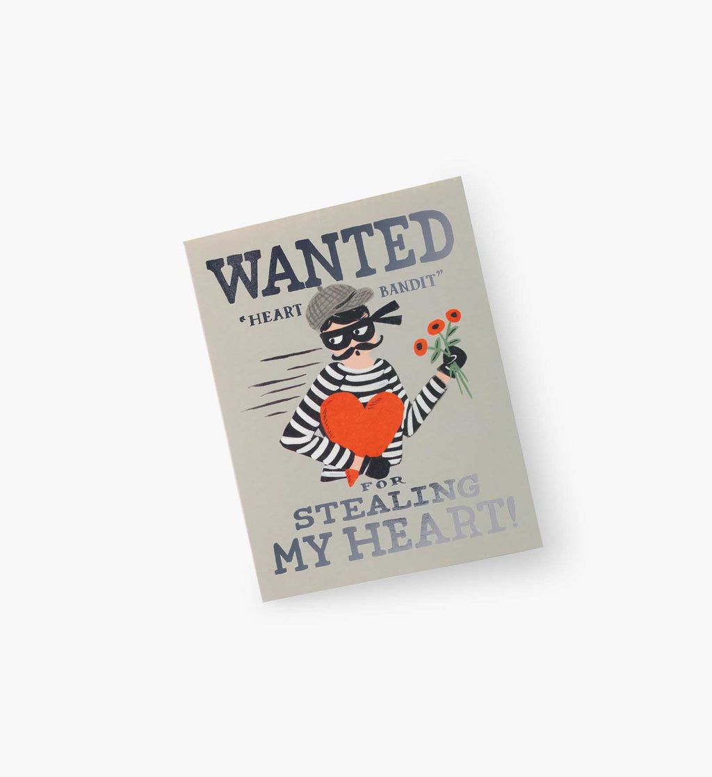 Heart Bandit Silver Love & Friendship Card - Single Card