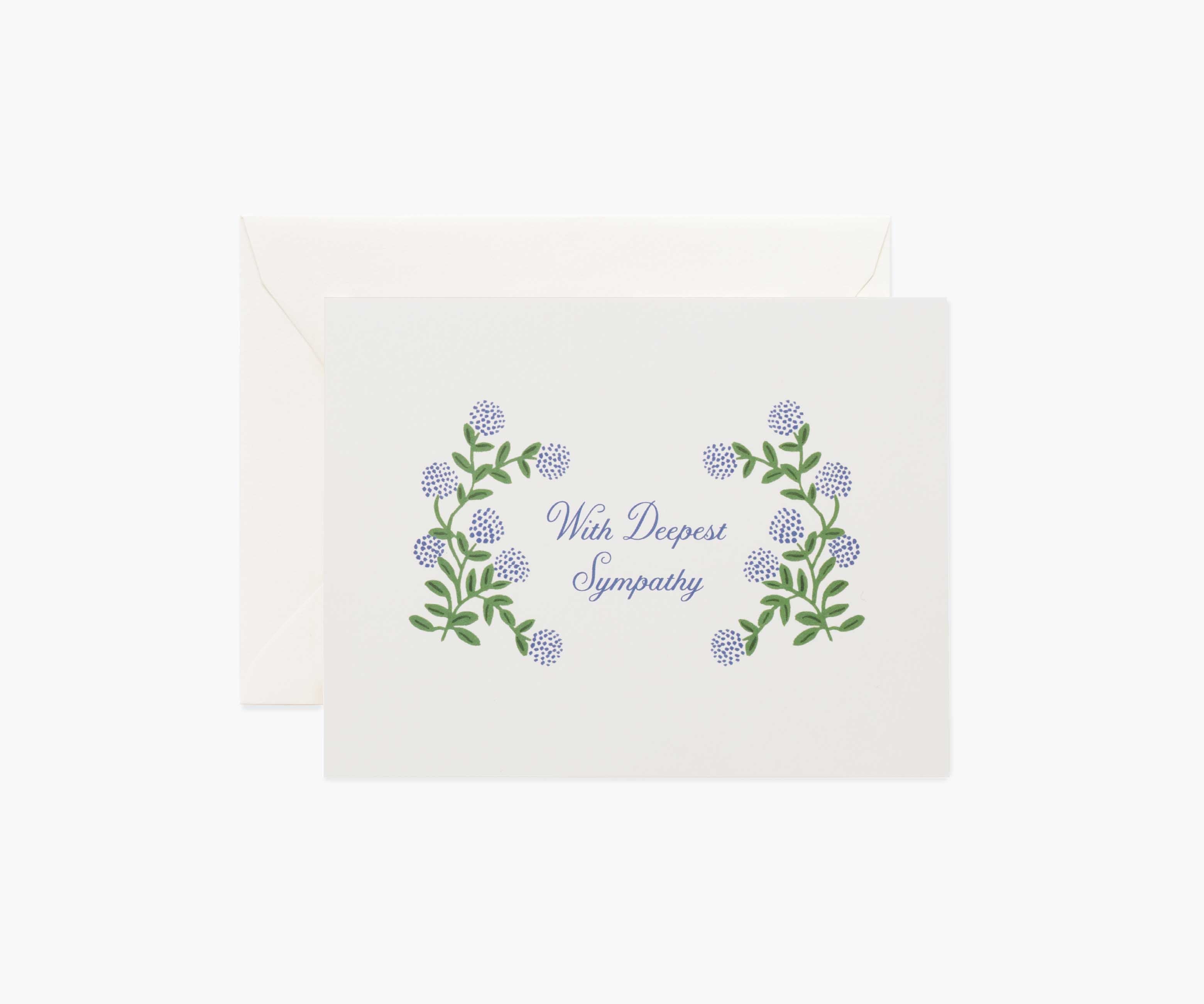 Hydrangea Sympathy Card - Single Card