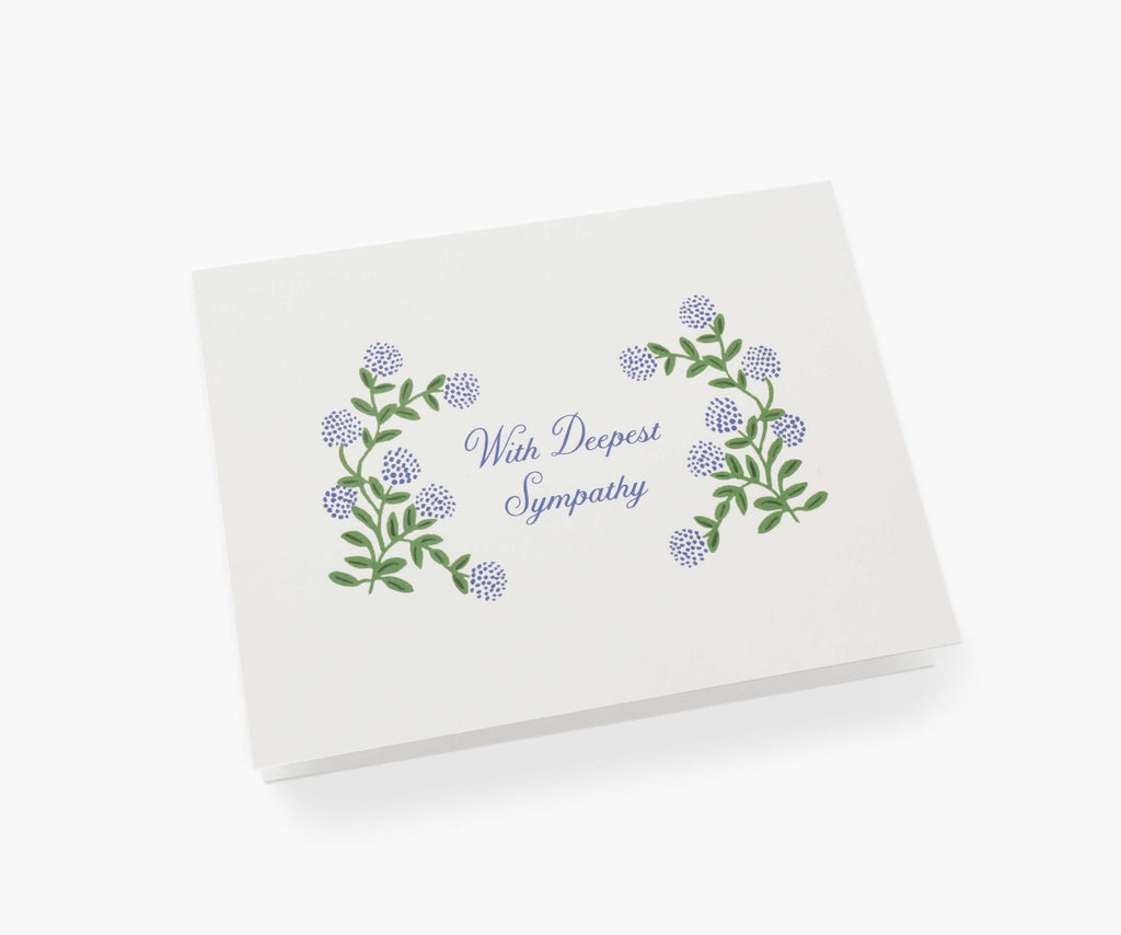 Hydrangea Sympathy Card - Single Card