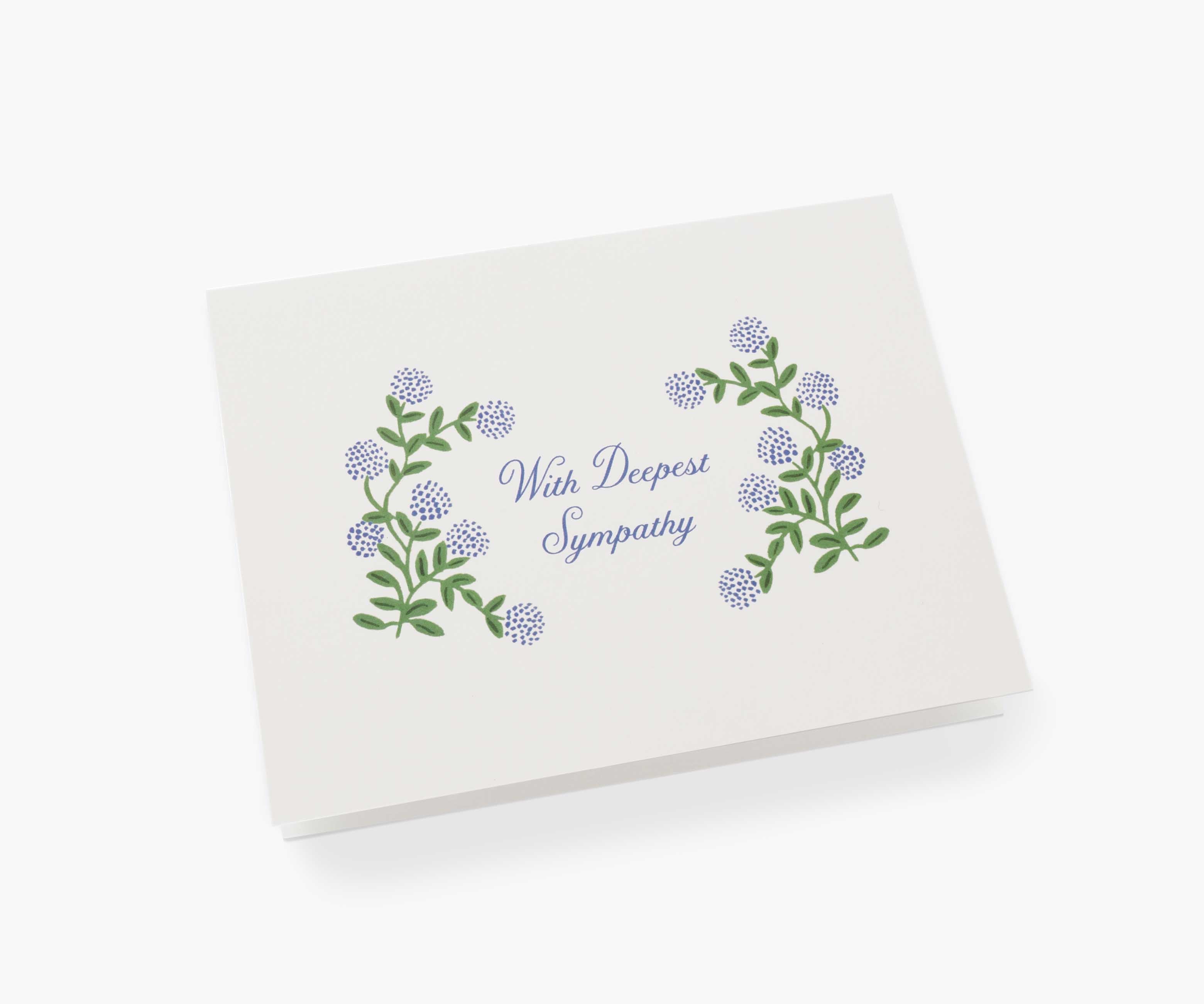 Hydrangea Sympathy Card - Single Card