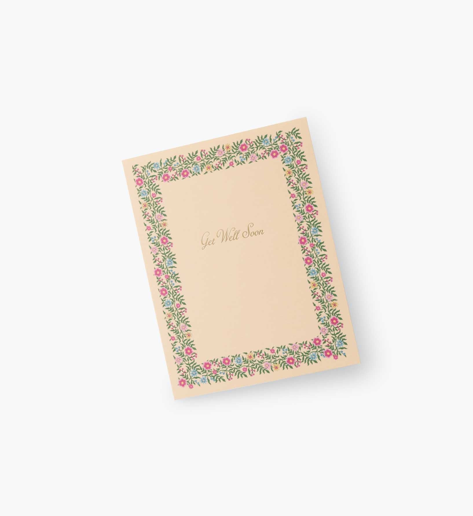Blush Get Well Soon Sympathy Card - Single Card