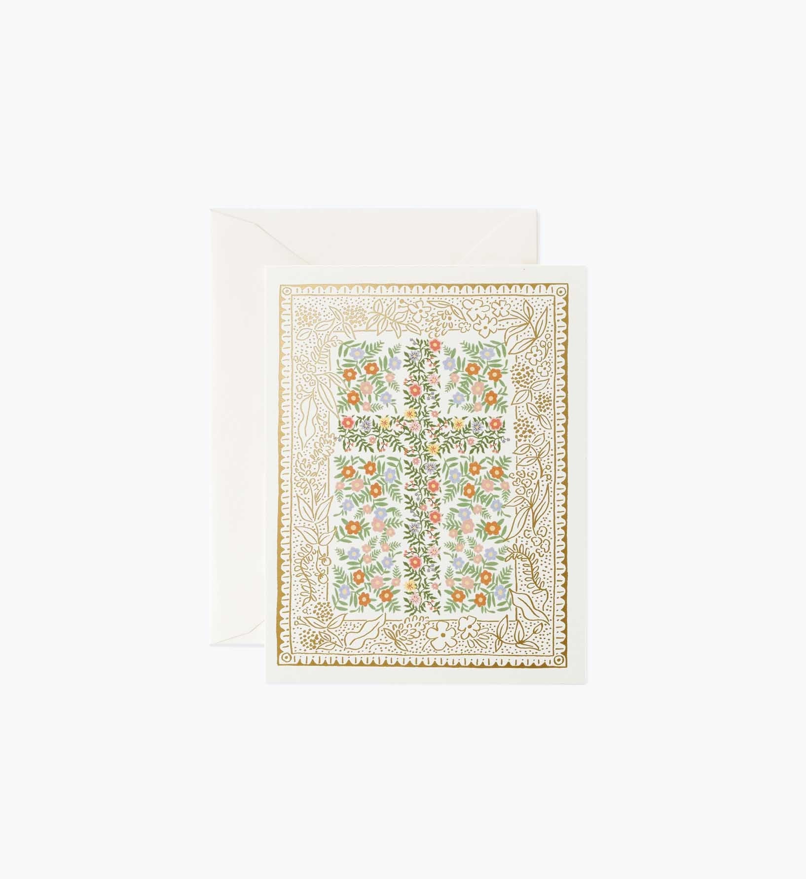 Rosette Cross Everyday Card - Single Card