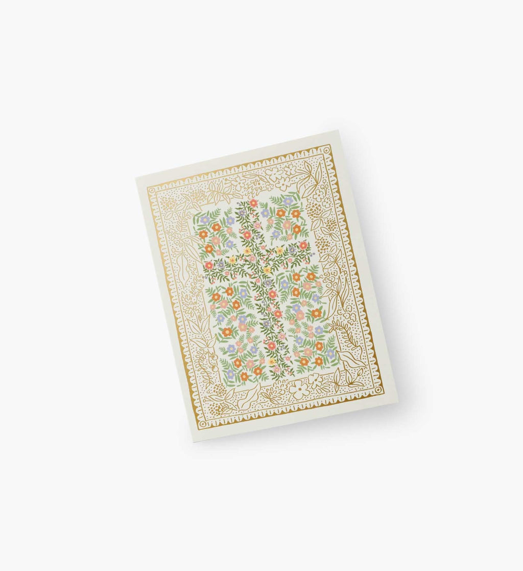 Rosette Cross Everyday Card - Single Card