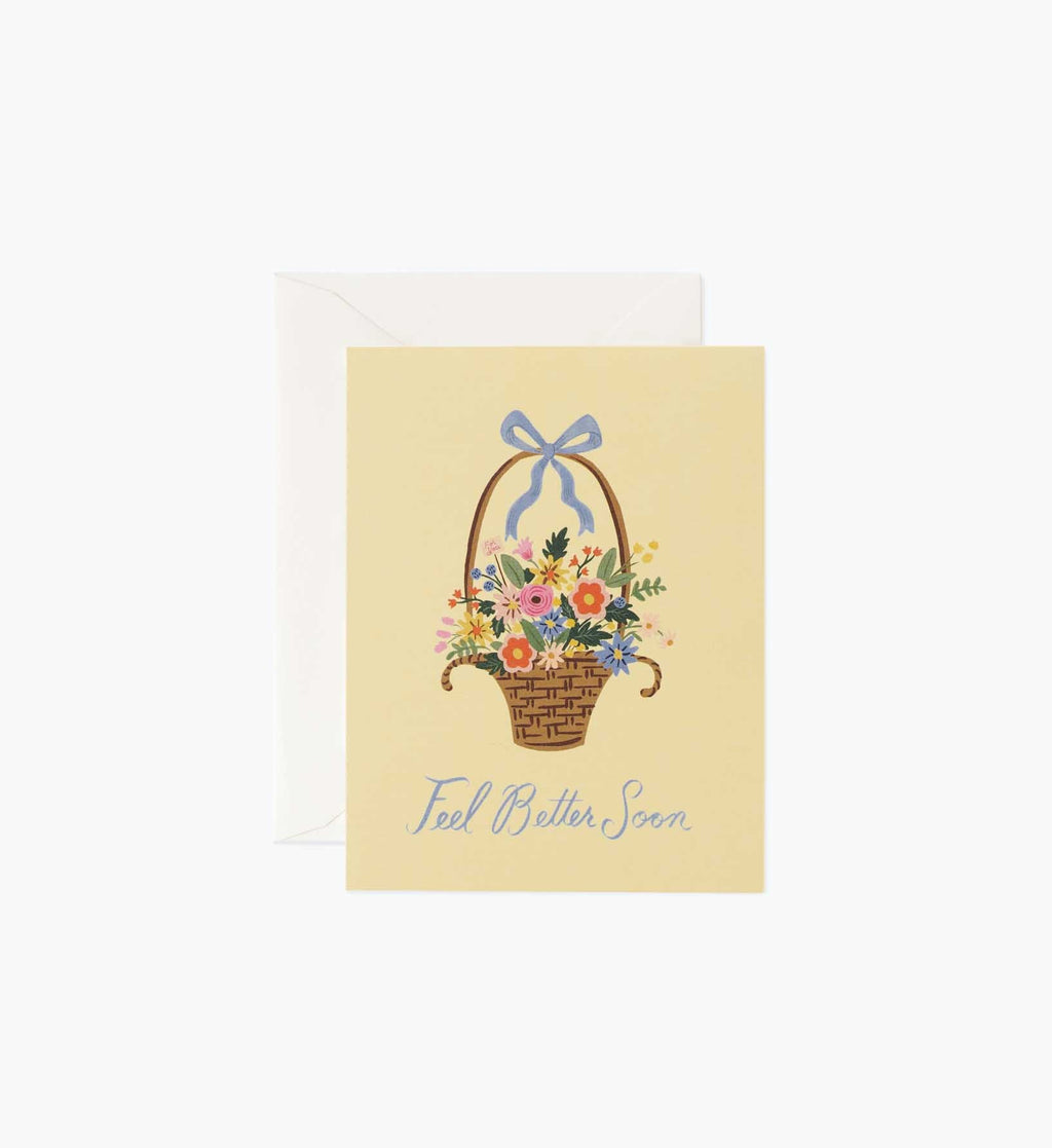 Feel Better Basket Sympathy Card - Single Card
