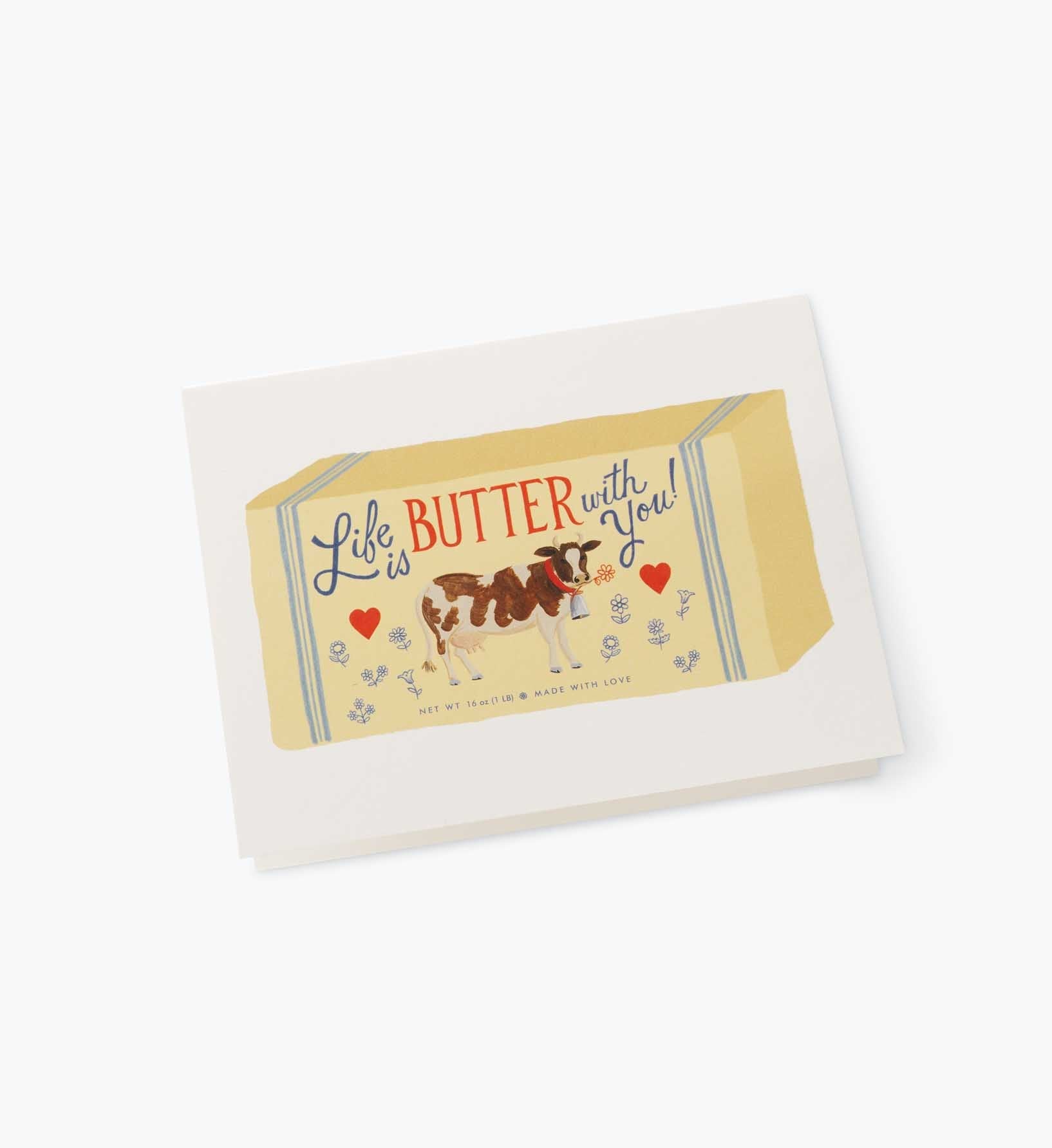 Life is Butter With You Love & Friendship Card - Single Card