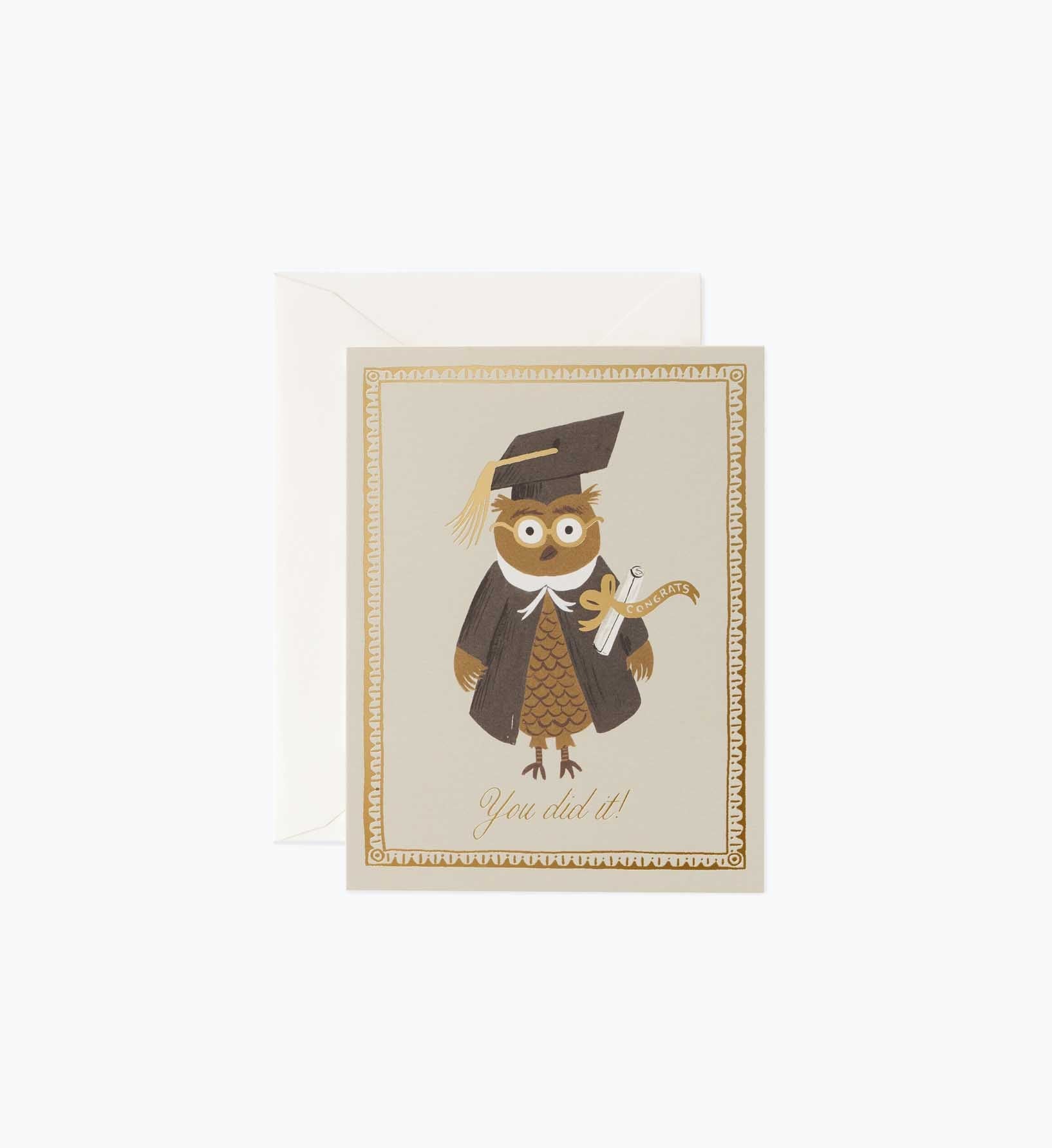Congrats Owl Congrats Card - Single Card