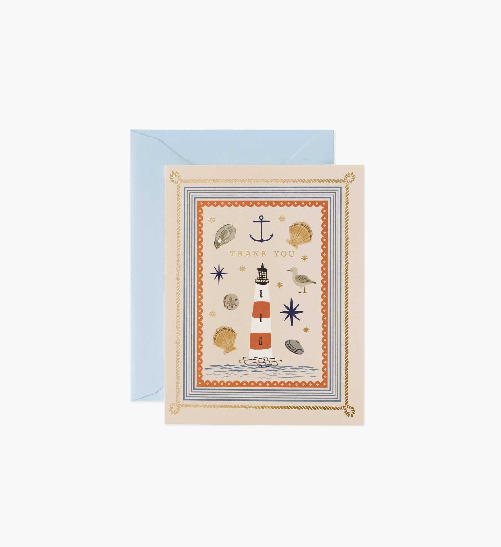 Seaside Thank You Card - Single Card