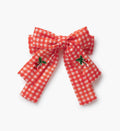 Bow Clip - Gingham Cherries
