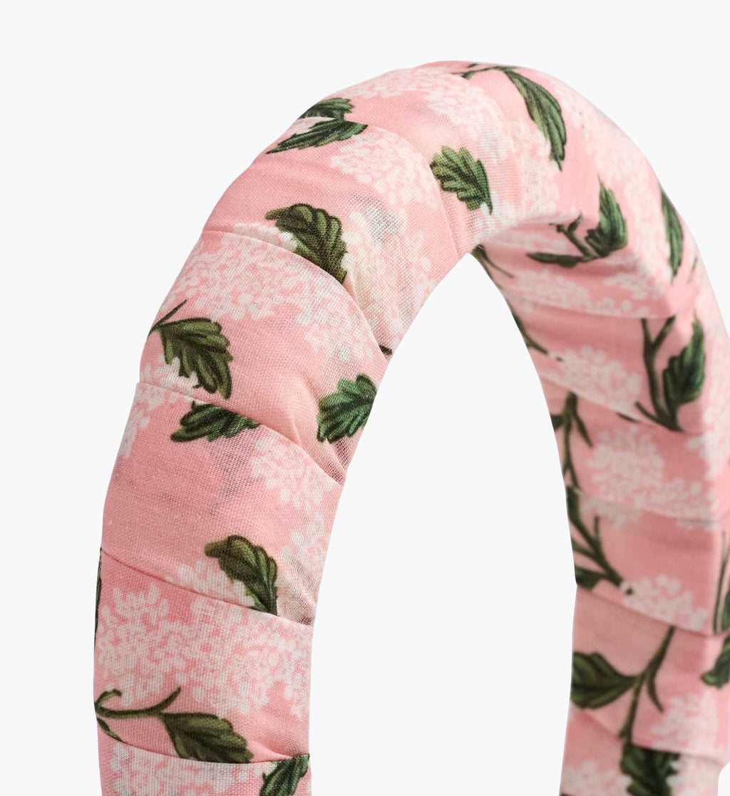 Wrapped Headband - Pink Hydrangea