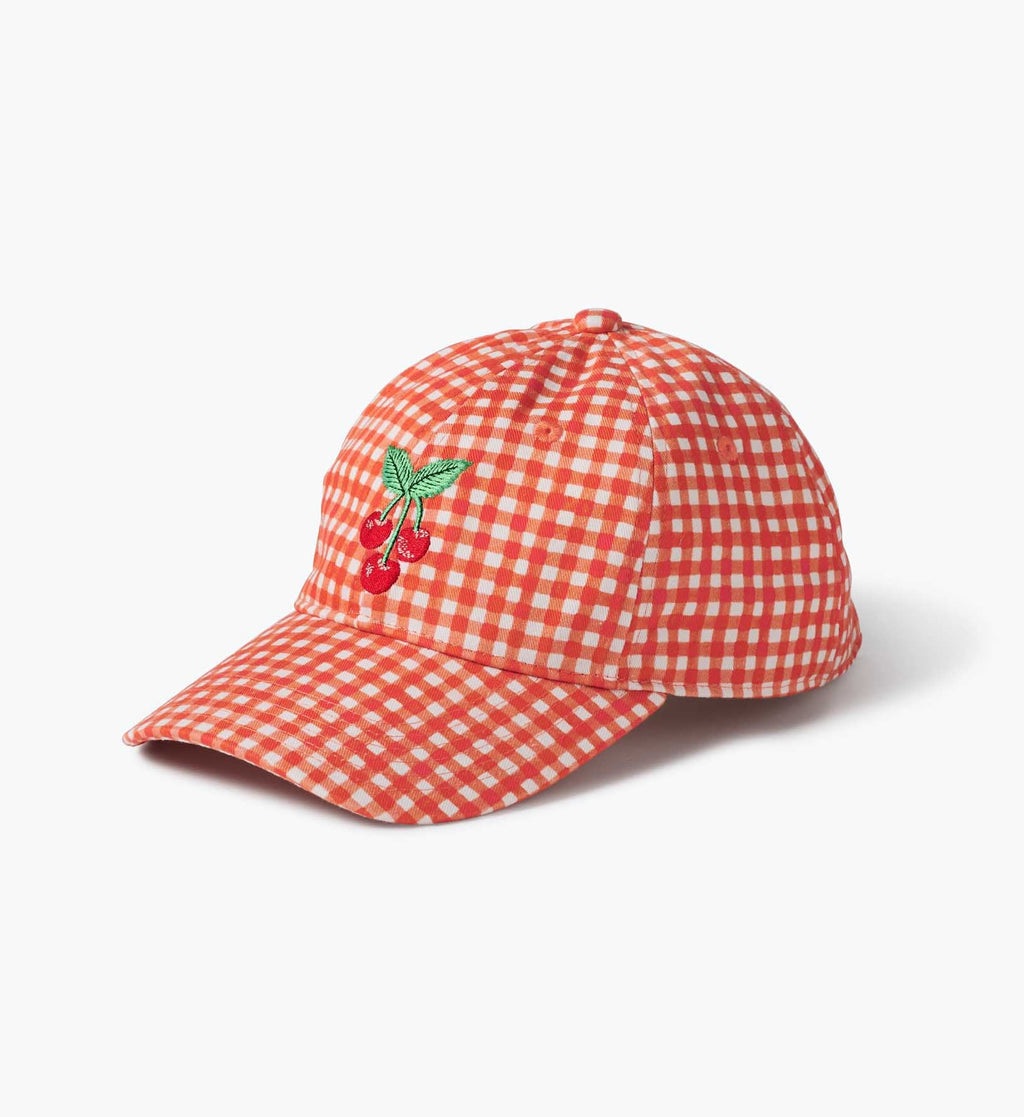 Baseball Cap - Gingham Cherries