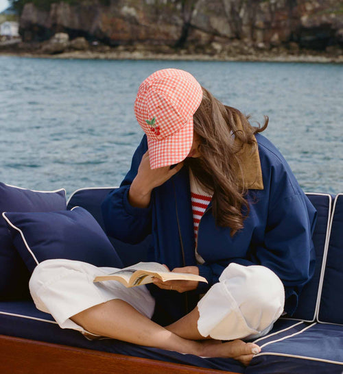 Baseball Cap - Gingham Cherries
