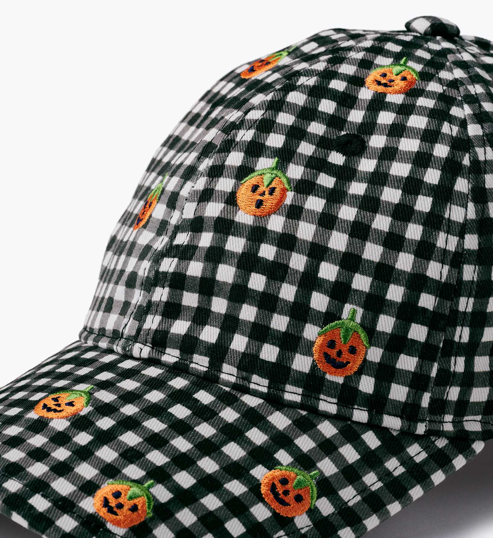 Baseball Cap - Pumpkin Gingham