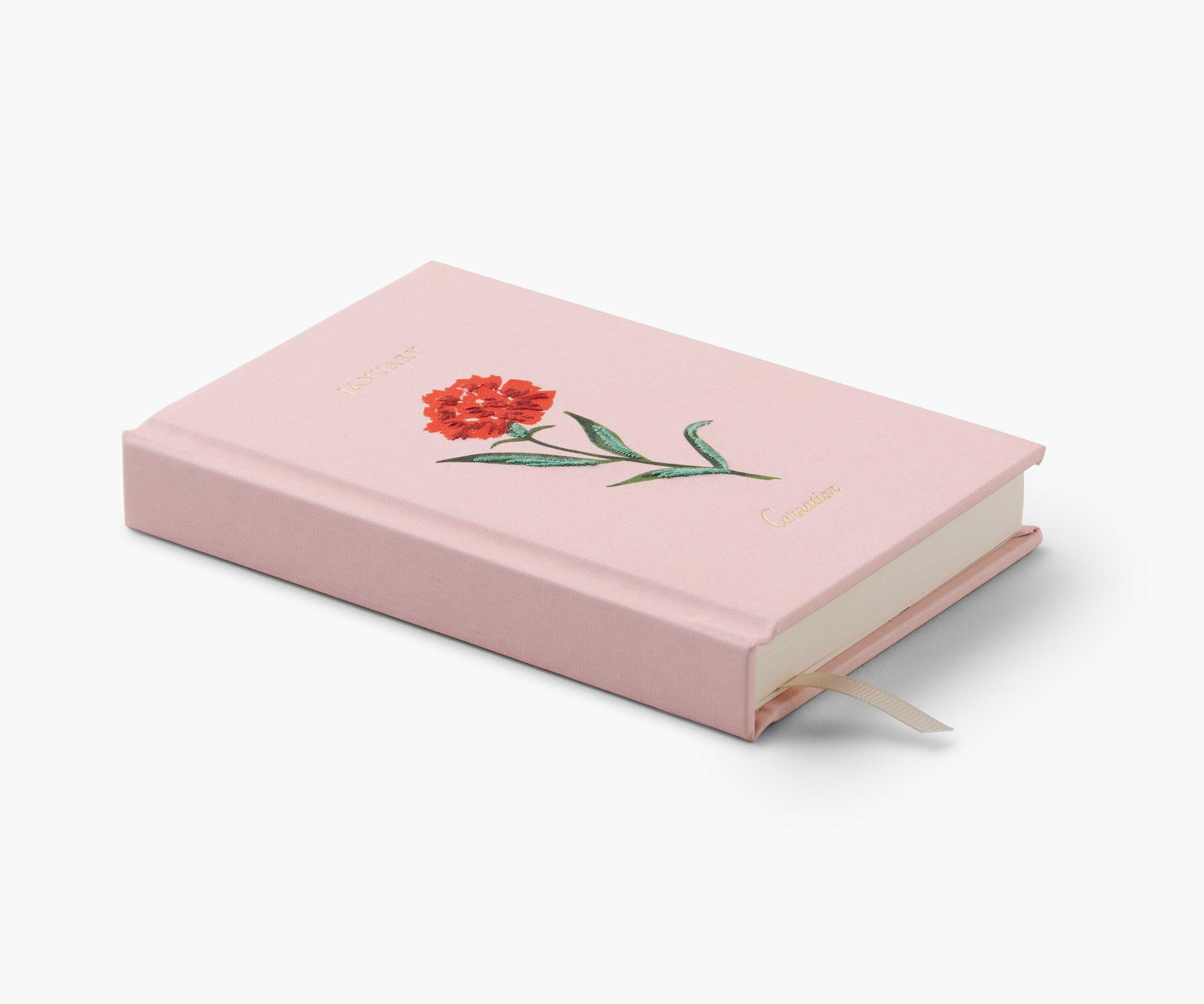 Birth Month Mini Embroidered Journal - January