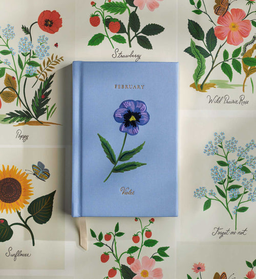 Birth Month Mini Embroidered Journal - February