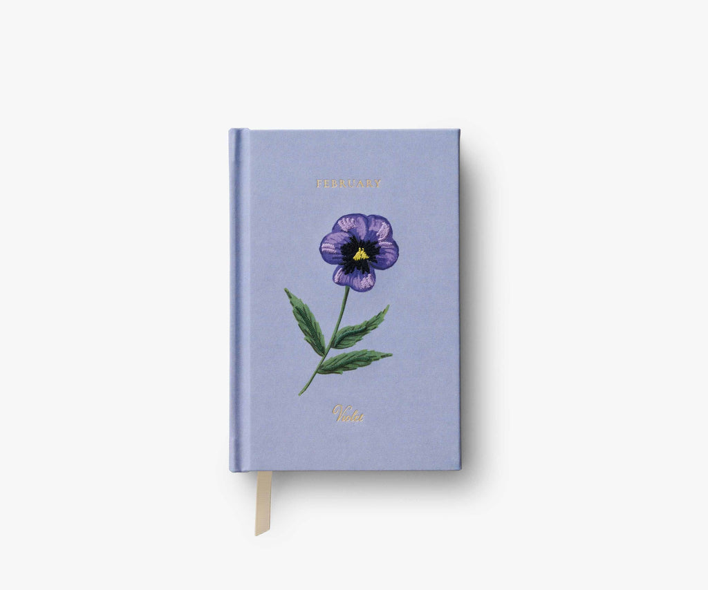 Birth Month Mini Embroidered Journal - February