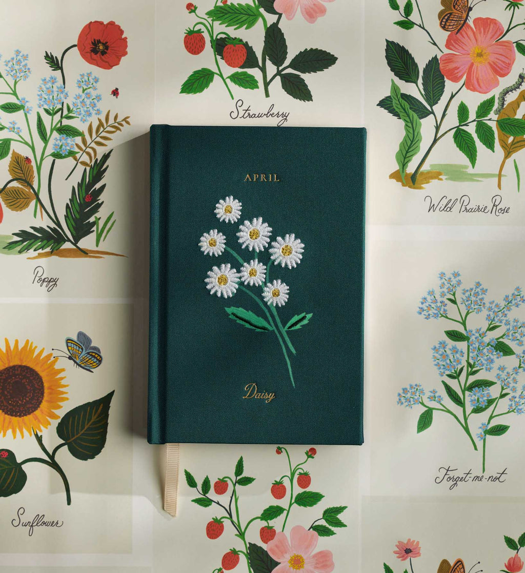 Birth Month Mini Embroidered Journal - April