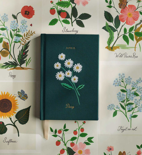 Birth Month Mini Embroidered Journal - April