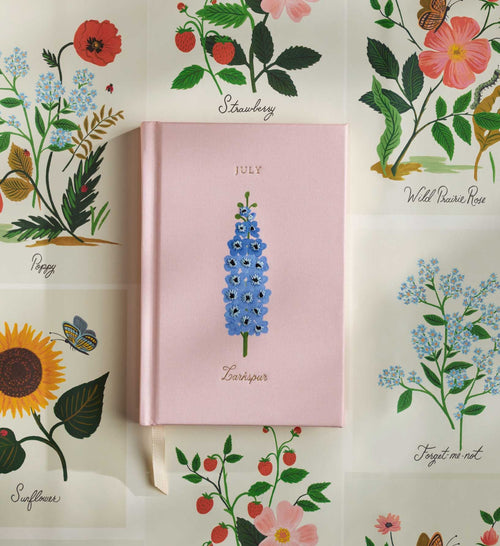 Birth Month Mini Embroidered Journal - July
