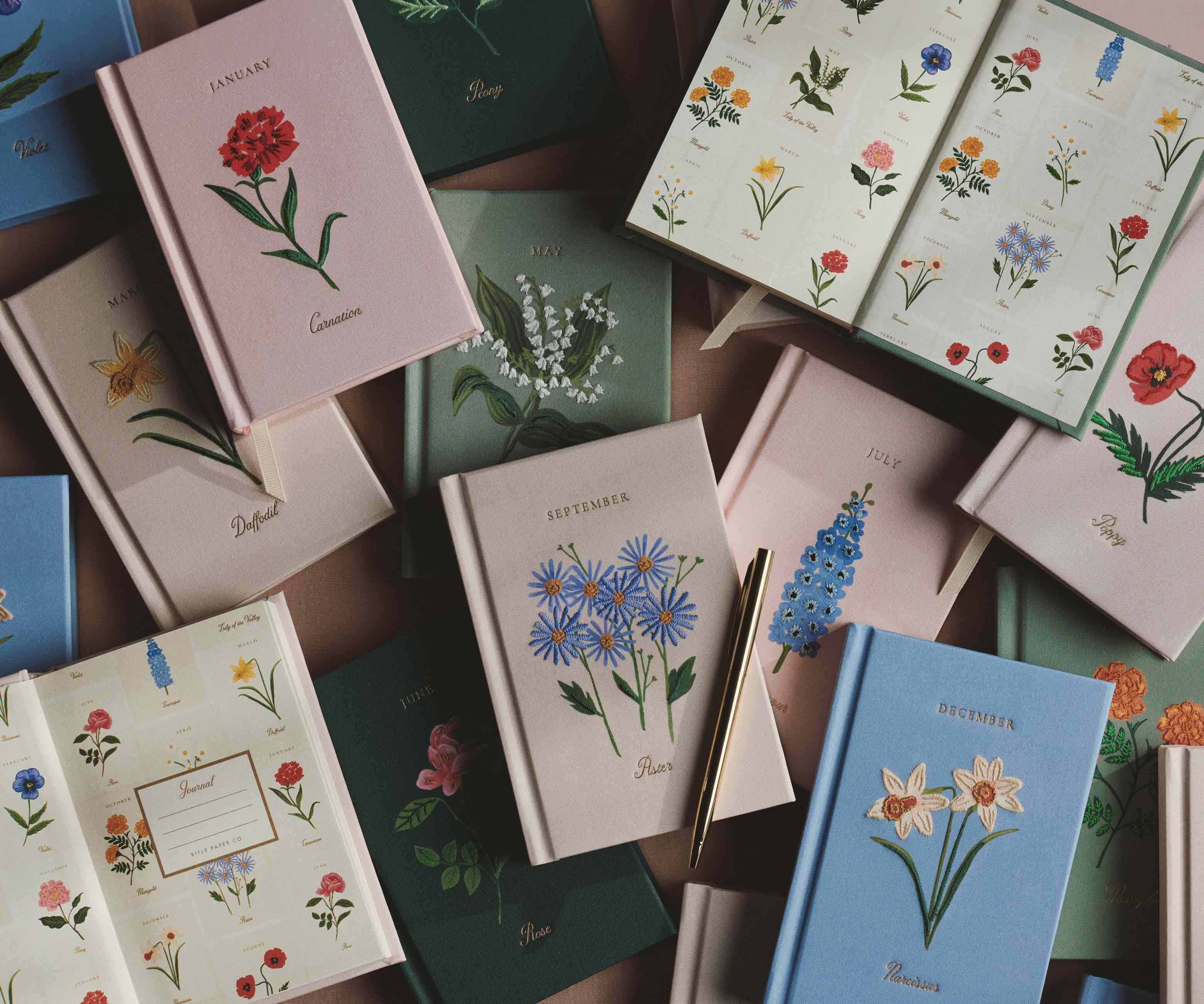 Birth Month Mini Embroidered Journal - July
