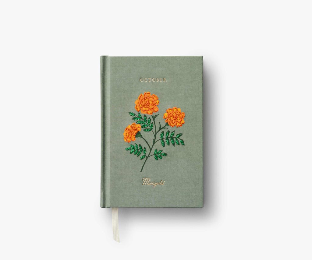 Birth Month Mini Embroidered Journal - October